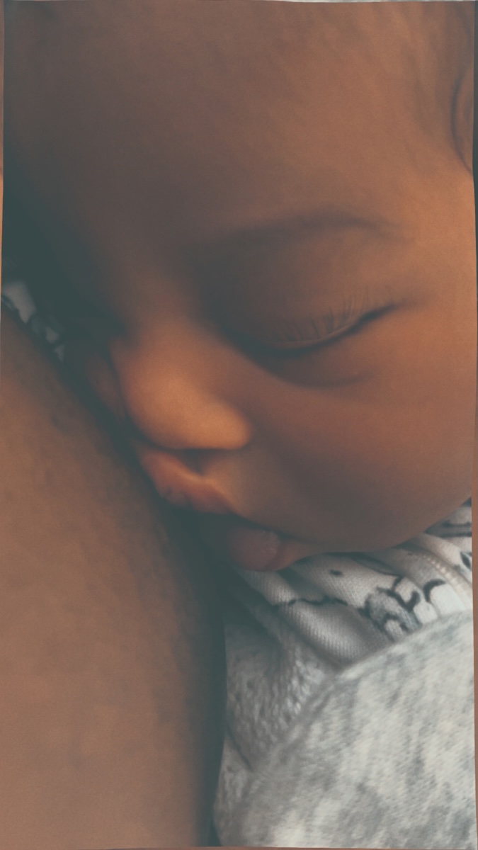 Baby Shokunbi sleeping peacefully